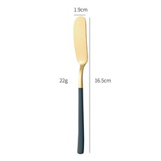 日式牛油刮 304不鏽鋼黃油鏟 奶酪果醬塗抹器, 綠金, 1個