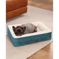 아마존평점4.5+ 미국출고 207739 Upvilla 정형외과 강아지 침대 4면 쿠션 계란 모양 폼 소파 방수 탈착식 커버 미끄럼 방지 베이스가 있는 반려동물 소파 XL, 블루