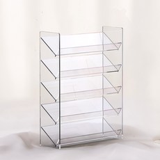 팔레트 보관함 쿠션 컴팩트 디스플레이 플라스틱 데스크탑 정리함 스탬프 립스틱 메이크업 선반 노출 상품명, 1개, 투명 5단