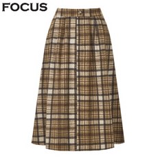 뒷밴딩핀턱체크기모스커트_VFI4W1SK8141