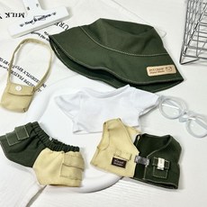 戀與深空屬性娃衣20cm黎深棉花娃娃男娃衣服換裝原創衝鋒衣, 1個, 20cm森林勘察家（5件套）