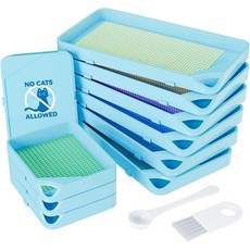 ARDOT 10피스 연동 다이아몬드 아트 트레이 키트 스태커블 페인팅 액세서리 및 도구, Blue