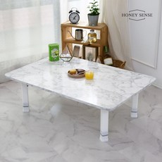 [허니센스] 국산 집들이상 4인용 밥상 잔칫상 접이식 큰상 좌식 테이블 사각 교자상 900x600, 비앙코까라라