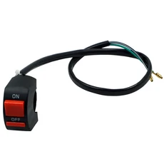범용 오토바이 핸들 바 Flameout 스위치 모토 ATV 자전거 DC12V/10A 블랙 ON OFF 버튼, 01 빨간