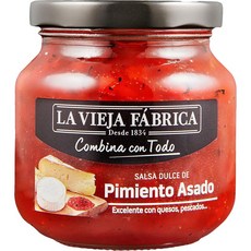 스페인 라 비에하 파브리카 LA VIEJA FABRICA pimiento sause 달콤한 살사 구운 고추 소스, 8개, 280g