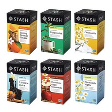 Stash 수딩 허브티 버라이어티 팩 6가지 맛 18-20티백 6박스 221202, Stash 수딩 허브티 버라이어티 팩 6가지 맛 182