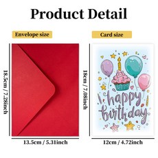 嗨購 外貿 Happy Birthday精美小清新明信片生日快樂祝福禮物賀卡, 1個