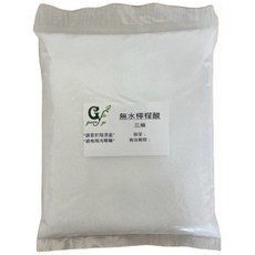 冠亦商行 台灣三福 無水檸檬酸 F級 (清潔劑、除垢、除臭), 1個