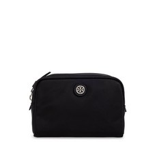 토리 버치 로고 장식 메이크업 파우치