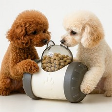 강아지 노즈워크 장난감 자동간식통 셀프 간식볼 오뚝이 토이, 블랙