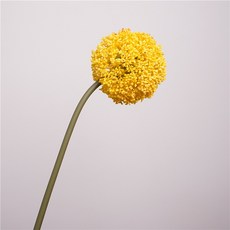 高品質仿真花蔥球單枝八寶果花球花裝飾造景家居酒店擺設花藝仿真花永生花人造花乾燥花永不凋零拍照道具假花裝飾居家裝飾, 75cm單枝八寶果花球-黃色, 1個