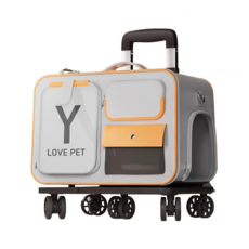 성운점 멀티 반려동물 이동장 반려동물 백팩+바퀴캐리어, 1개, 그레이(암막 롤스크린형)