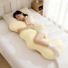 인체공학 바디필로우 다용도 편안한 숙면 롱 베개, 베이지