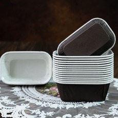 【開發票/統編】長方形烤箱蛋糕紙杯模具50入 耐高溫烘焙級防油磅蛋糕杯 - 960112, 咖啡色  50個, 1個