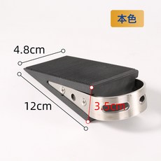 304不鏽鋼門擋可收納房門固定器家用橡膠靜音三角地裝式門塞門阻, 304不鏽鋼本色, 1個