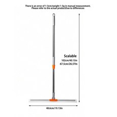 쓸기 욕실 바닥 빗자루 스크레이퍼 실리콘 가정용 와이퍼 걸레 매직 유리 높은, Orange upgrade 50cm, 1개