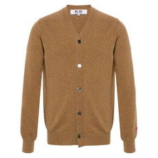 꼼데가르송플레이 heart-patch wool cardigan