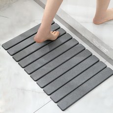 리보아 주방 규조토 발매트 딱딱한 화장실 욕실 앞 발매트, 다크그레이