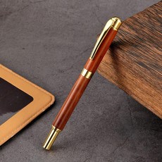 高端中國風簽字筆豪華原木黃銅鋼筆可加墨鋼筆式毛筆1筆3用檀木筆, 1個, 掛鉤款花梨木,單支鋼筆式毛筆+36個墨囊+1包字帖