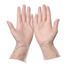 PVC無粉手套 L號 透明 3盒 (100入/盒) 一次性手套 食品級手套, 3個, 100個裝