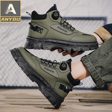ANYOU 남성 다이얼 부츠 운동화 워킹화 워커 작업화 남성 전투화 군화 마틴부츠