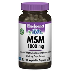 Bluebonnet MSM素食膠囊 1000mg 無糖無麩質, 1個, 120 件