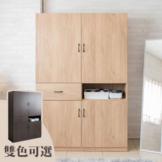 【品樂生活】森木格韻四門一抽衣櫃 LI-W120 衣櫥櫃 木衣櫥 大型衣櫃 置物櫃 木櫃, 原木