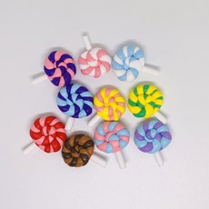 투톤롤리팝(10개입) 석고방향제재료 지방이베어브릭장식 미니인형장식 미니어처 꾸미기재료