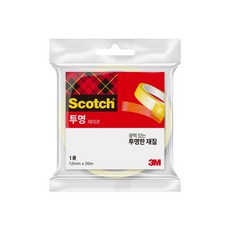 3M 스카치 투명 테이프 리필 3인치 550R 12mmx20M, 단품, 본상품