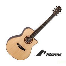 Morris S-101M 民謠吉他 雲杉木面板 玫瑰木背側, 1個