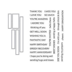 Hero Arts DC286 메시지 스트립 스탬프 & 컷 XL