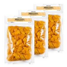 무첨가 100% 당도높은 냉동 망고, 3개, 1kg(망고다이스)