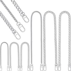 Nosiny 지갑 체인 교체용 메탈 핸드백 스트랩 여성용 숄더 크로스바디 백 DIY 제작 용품용 6개실버 164729, 실버