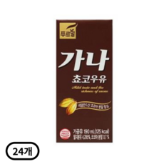 푸르밀 가나 초코우유, 190ml, 24팩