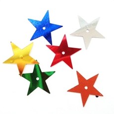 교재 스팡클 / 스팽글 반짝이 데코 부자재 글리터, 1개, 1000 별 대