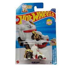 정품++ 핫휠 Hot Wheels Feline Lucky White HYW52 - Celebration Racers 2025 럭키 캣 1:64 스케일 수집가의 차량, 정품++ 핫휠 Hot Wheels Feline Luck
