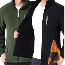 코지큐 빅사이즈 온기고정 양털 기모 플리스 집업 자켓