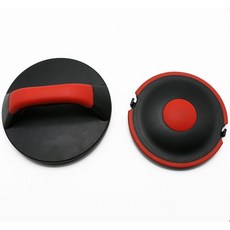 풀팩토리 미끄럼방지 밸런스 훈련 원형 푸쉬업바, 검정빨강