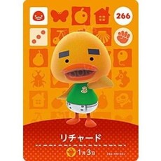 닌텐도 동물의 숲 아미보 카드 266 리처드 일본판 모동숲, 1개