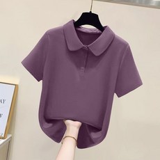 유니픽 여성 여름 무지 반팔 폴로 셔츠 기본 스탠드넥 디자인ZHB