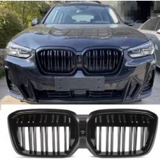 BMW 호환 고광택 블랙 그릴 1 2 3 4 5시리즈 X1 X3 X5 X6 X7 GT 전면 라디에이터 그릴, 핑크 iX3시리즈 2022-25 더블라인, 1개