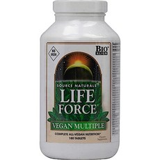 SOURCE NATURALS [1+1] Source Naturals（源美） Life Force Vegan Multiple 60 片, 1個, 180顆