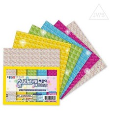 에스웍 홀로그램 색종이1 20개입 종이접기색종이