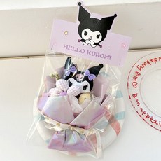 庫洛米卡通玩偶公仔花束，高級感520情人節禮物，送閨蜜女朋友永生花束禮物交換, 1個, 庫洛米花束