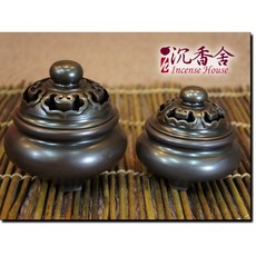 沉香舍 如意銅爐 古典收藏休閒靜心香爐, 1個