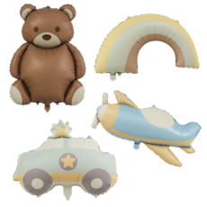 무광은박풍선 모음 비행기 무지개 곰돌이 자동차, 무광비행기