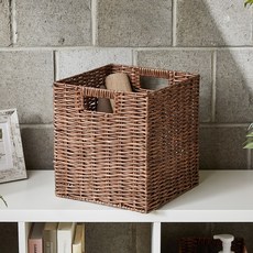 [모던하우스 인천점] 내츄럴라탄PP 수납바스켓 큐브형L 26x26X28cm -[BT0825010], 1개, 이미지참조