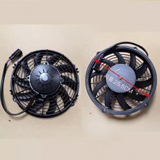 레미콘 팬 믹서 오일냉각팬 트럭 라디에이터 외부 모터팬, 냉장트럭, 직경 25-12V 블로잉