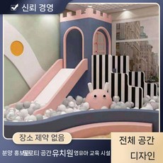 실내 작은 장난꾸러기 성 어린이 놀이터 유아 교육 유치원 판매 부서 미끄럼틀 오락 시설, 2. 연한 회색 배수 유물