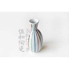 佐和陶瓷餐具批發 彩繪十草德利壺 日本製 日式酒壺 花器 酒器 餐廳 居酒屋 送禮, 1個